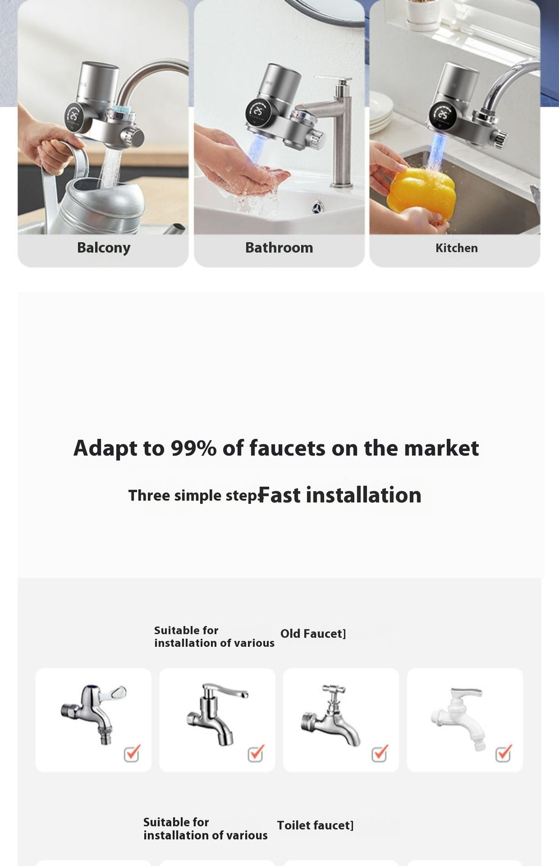 Compact Faucet Water Purifier – Front Tap Filtration