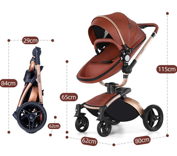 3-in-1 Baby Stroller with 360° Swivel