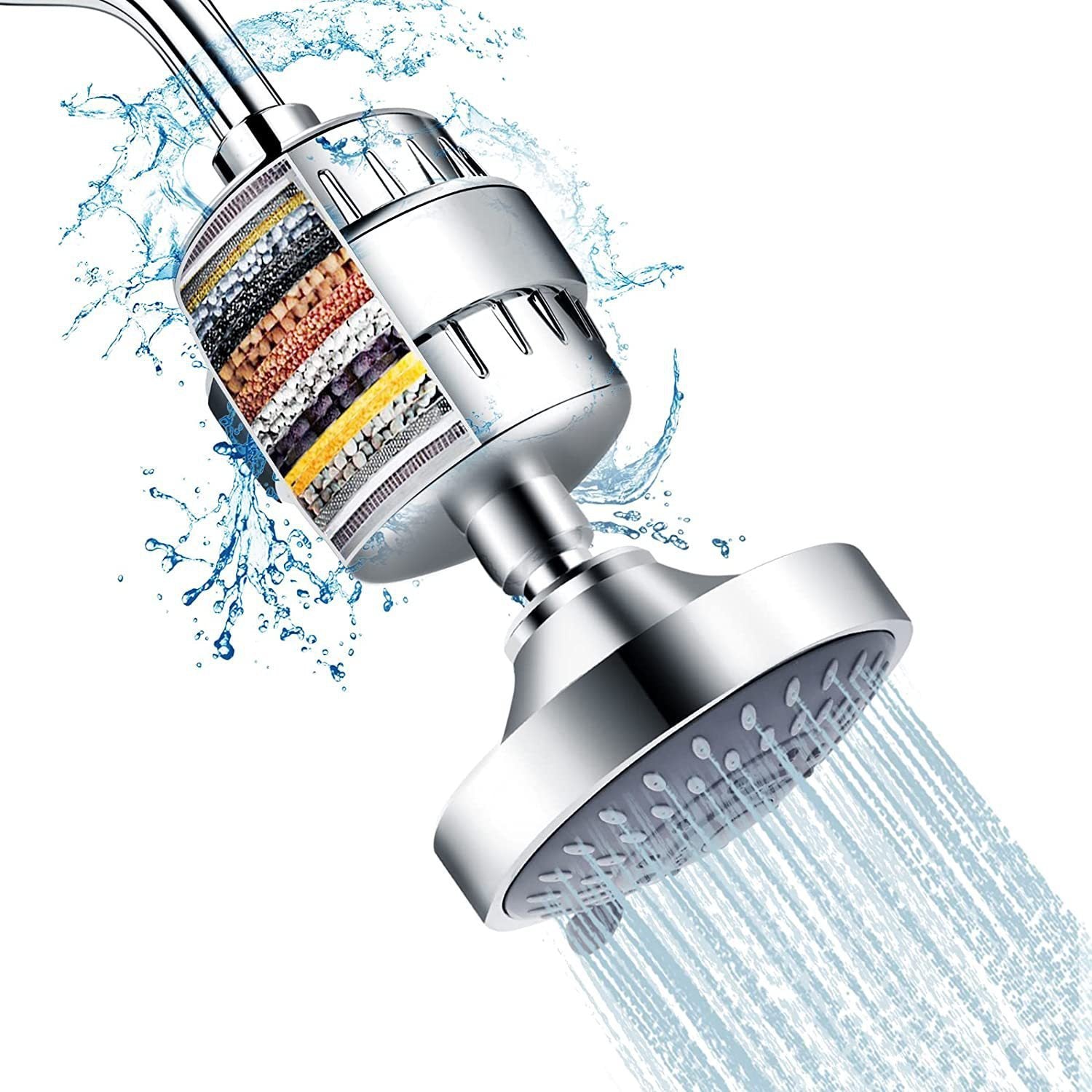 15-Level Filter Shower Head Set – Purified Water for Healthier Skin & Hair