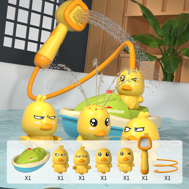 Water Spray Duck Bath Toy Set